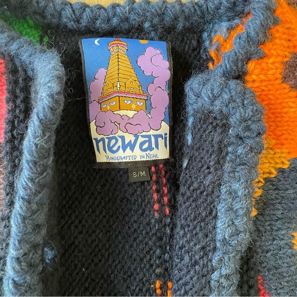 Vintage Newari Navy Cardigan - Picture 2 of 3